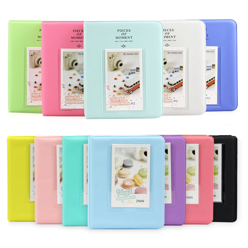 Конфетный цвет 64 кармана 3 дюйма фото бумага книга альбом Fujifilm Instax фильмы мгновенный мини 9 8 7s 70 25 90 кредитное имя держатель для карт