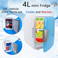 4l mini heating box fridge home car ultra quiet refrigerators low noise car refrigerators cold storage cosmetic refrigerator