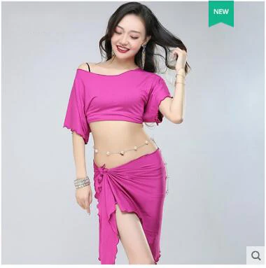 Родо Костюм Bellydance Woman Belly Dance set модальный топ и модный шарф живота Танцевальная одежда Юбка - Цвет: Родо