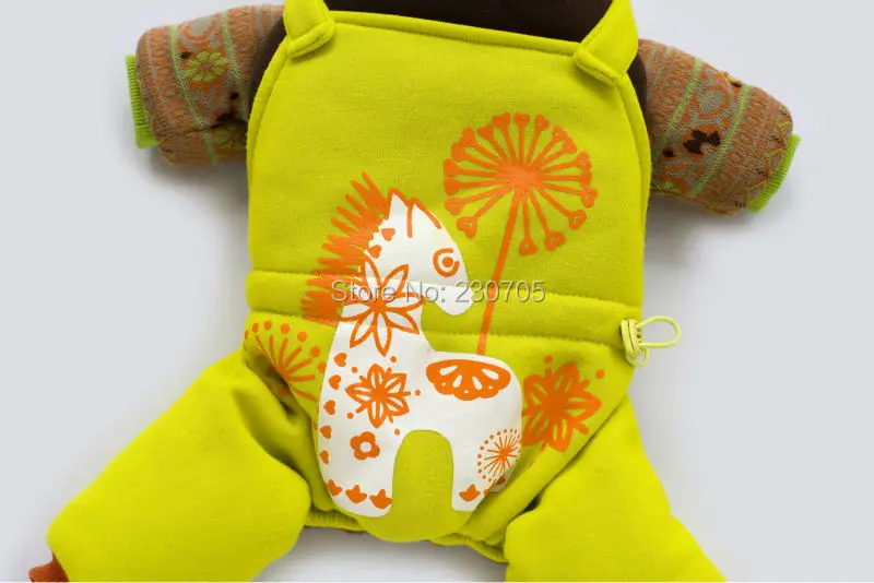 Зима флис утолщение ветрозащитный зеленый фантастика лошадь бренда щенок