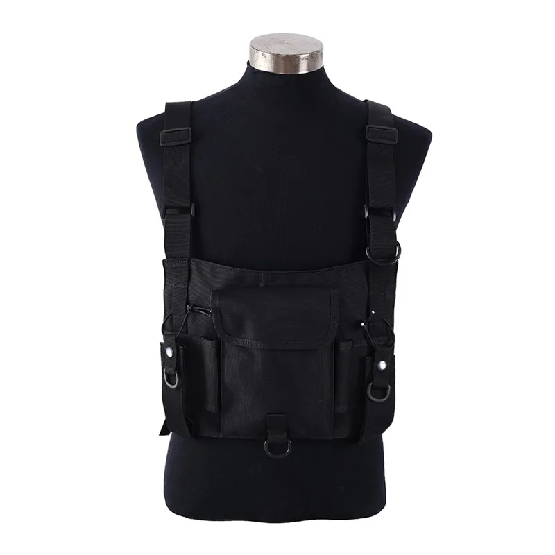 Тактическая нагрудная сумка для переноски раций чехол-кобура с ремнями