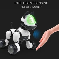 kids toys voice controlled robot dog voice and smart sensor control pet dog childrens educational toys singing dancing robots