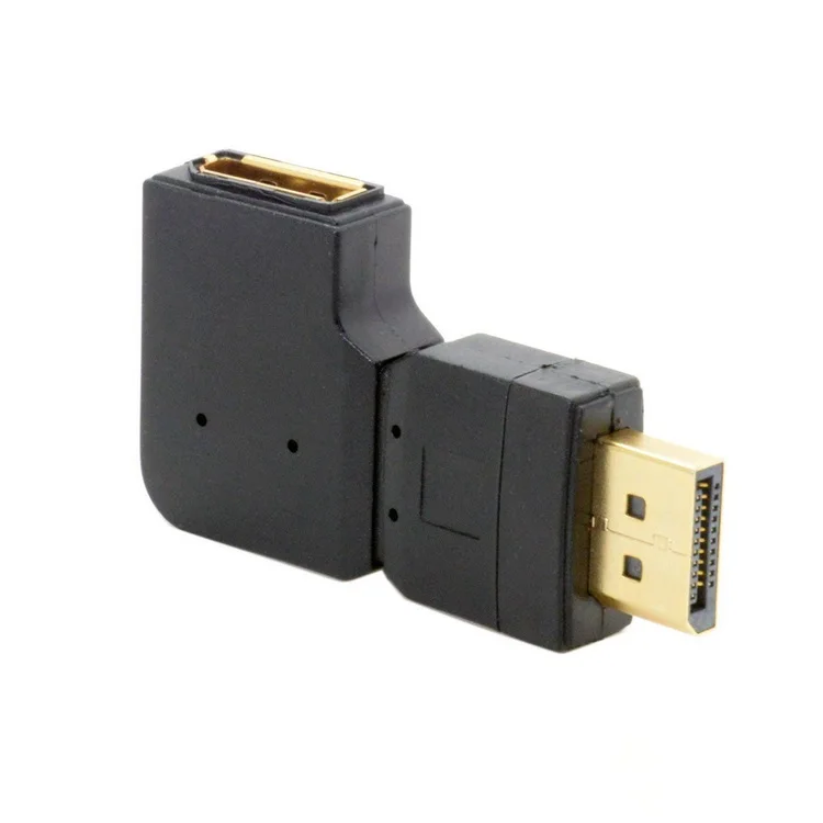 Правый угол 90 градусов DisplayPort штекер-гнездо удлинитель Стандартный DP 4K |