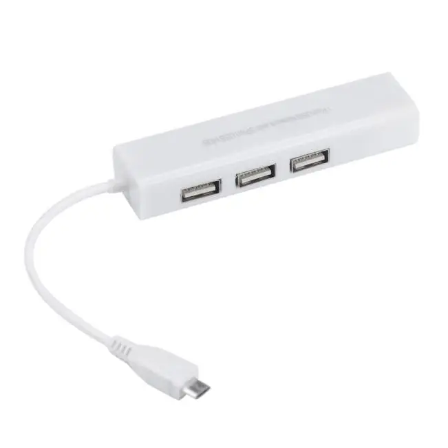 Микро USB для сети LAN Ethernet RJ45 адаптер с 3 портами USB 2,0 концентратор адаптер#5