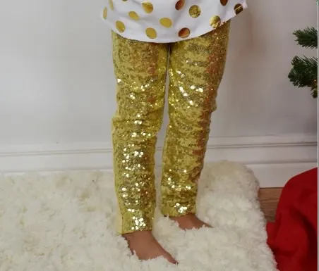 Блестящие штаны с блестками золотые леггинсы Рождественский праздничный торт