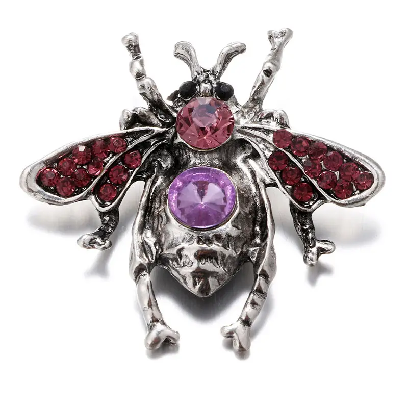 Трудолюбивая пчела Кнопка 18 мм цинковый сплав защелки для браслетов подходят к