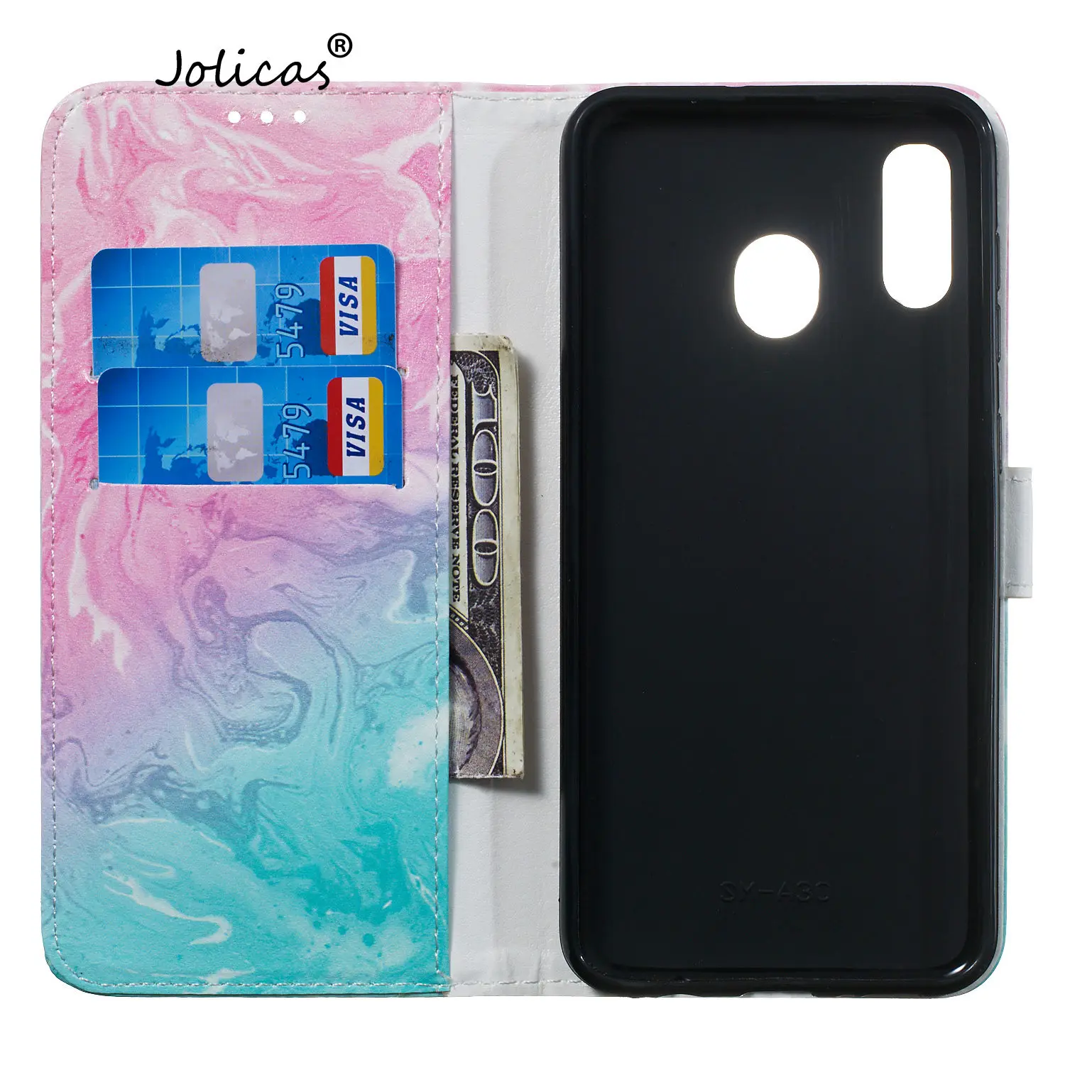 A20 красивая из искусственной кожи Книга чехол для Nokia samsung A20E равнины estojo A30 A40 A50 A60