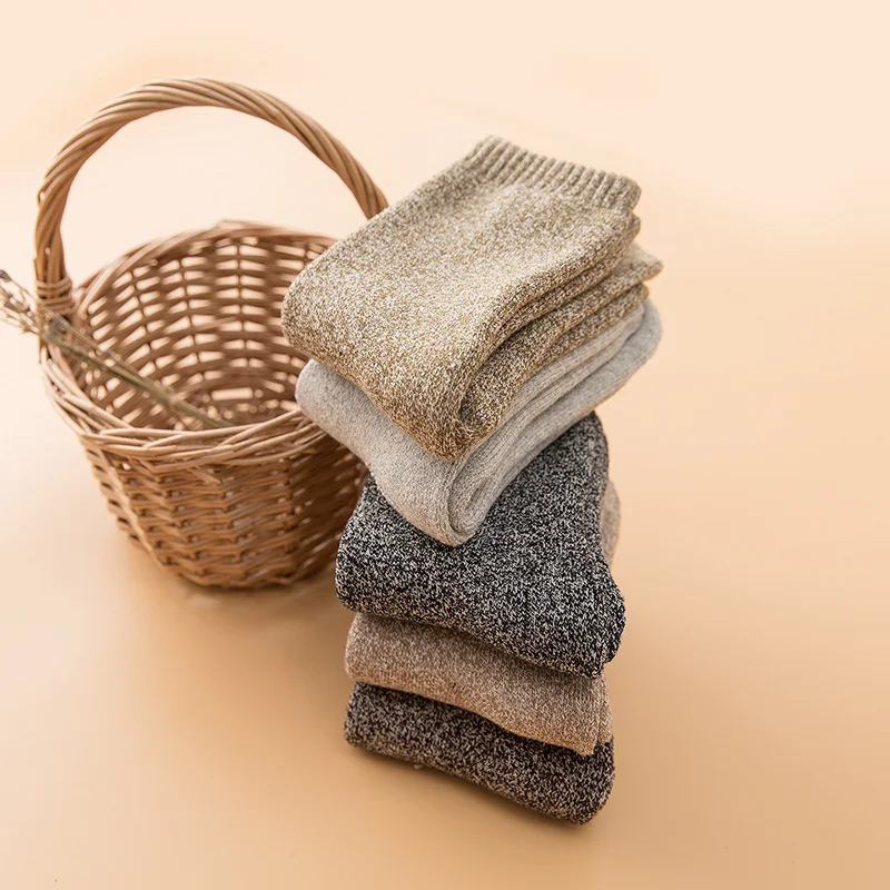 Новинка зимние Утепленные мягкие хлопковые однотонные парные короткие носки