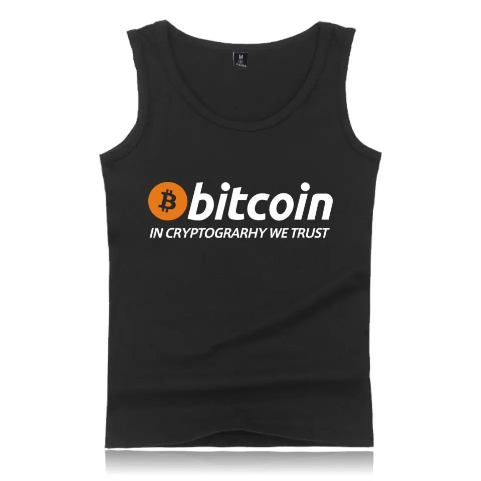 Новинка Биткоин в Cryptograrhy We Trust майка для мужчин и женщин Повседневное платье