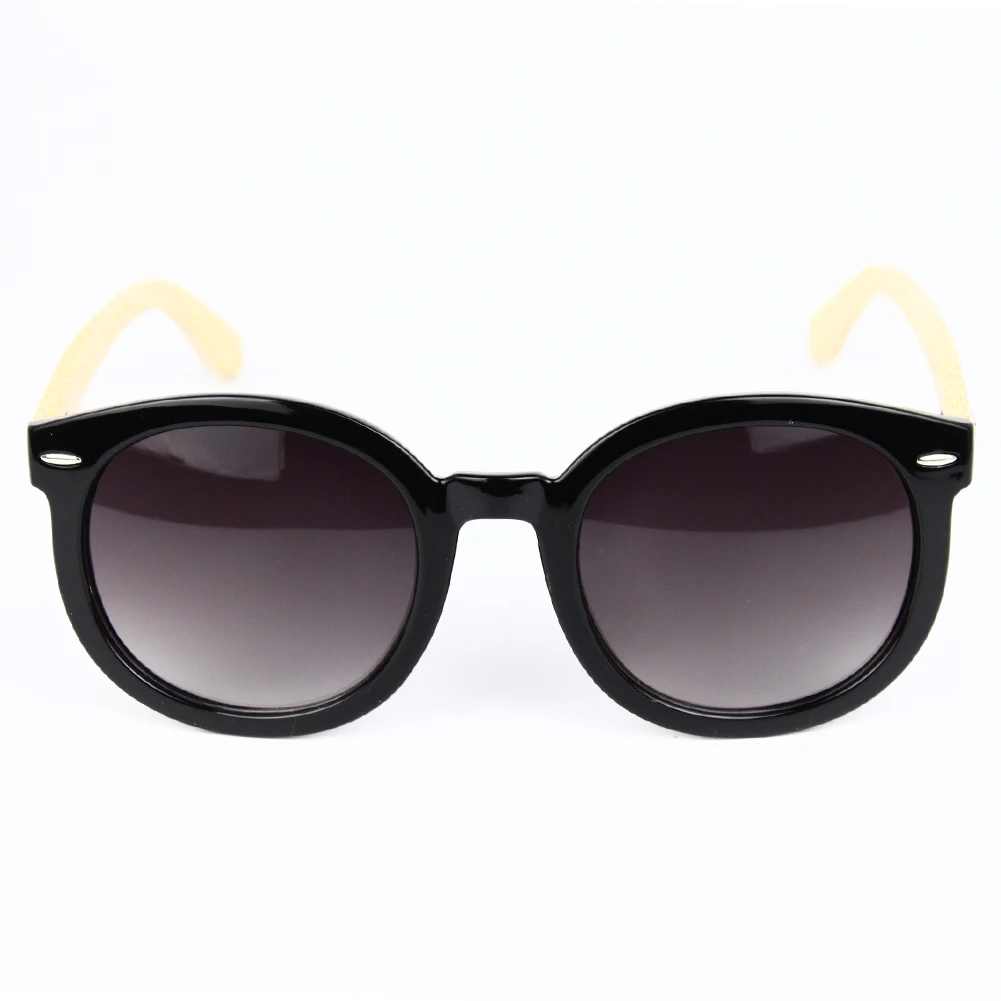 Round Retro Sunglasses Vintage Circle Eyeglasses Frames Natural Bamboo Legs Sun Glasses UV400 Driving for Women Men | Аксессуары для