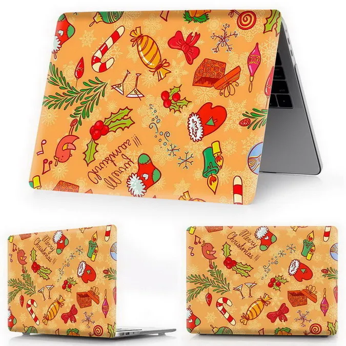 Christmas-yuansu Чехол для ноутбука с рождественской цветной печатью для Macbook Air 11 13 Pro retina 12 13 15 дюймов цвета Сенсорная панель Pro 13 15 Air 13 - Цвет: Christmas-yuansu