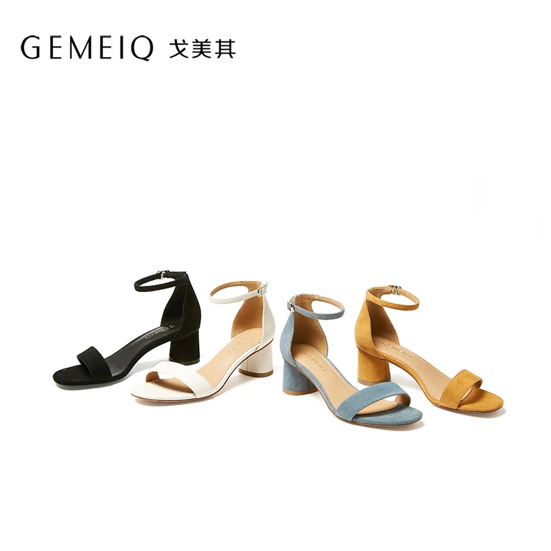 GEMEIQ/2019 г. Новые летние сандалии с открытым носком модная женская обувь на толстом