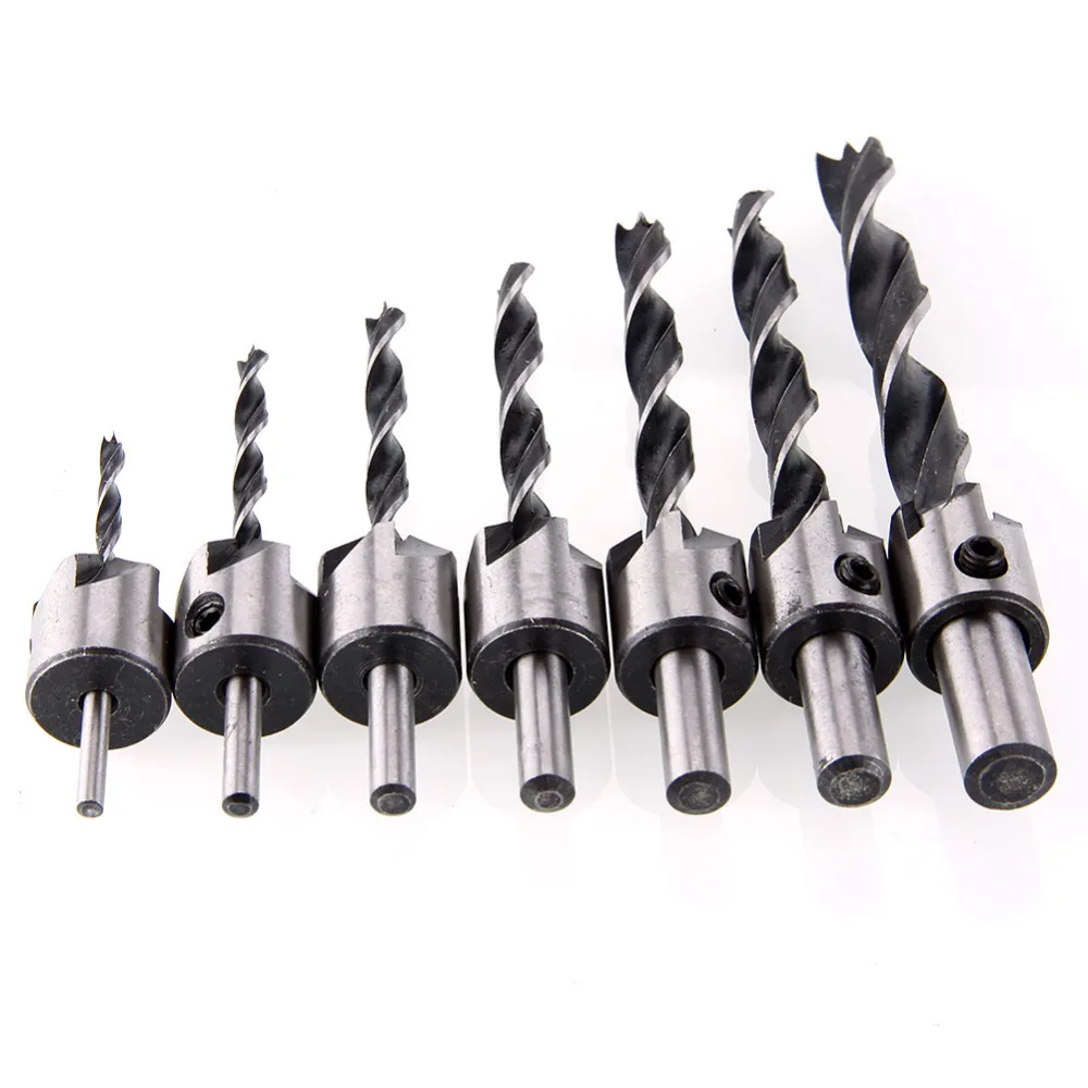 Практичный 7 шт./компл. HSS набор сверл для столярных работ сверло деревообработки 3