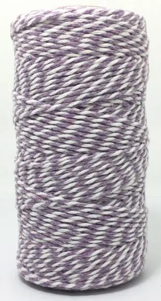 ZERZEEMOOY 8ply 1~ 1,5 мм 100 Ярд/катушка Хлопок Bakers шпагат смесь Baker's шпагат подарочная упаковка шпагат для ремесла 24 цвета - Цвет: Light purple