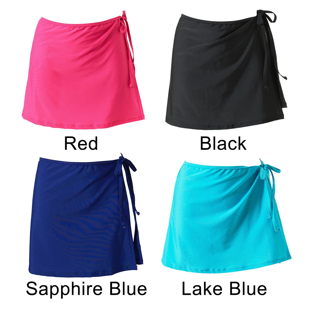 

Fashion Loose Women Skirt Wrap Summer Holiday Sarong Swimming Beach Dress Wear Solid Short Bikini Casual Cover Up Swimsuit