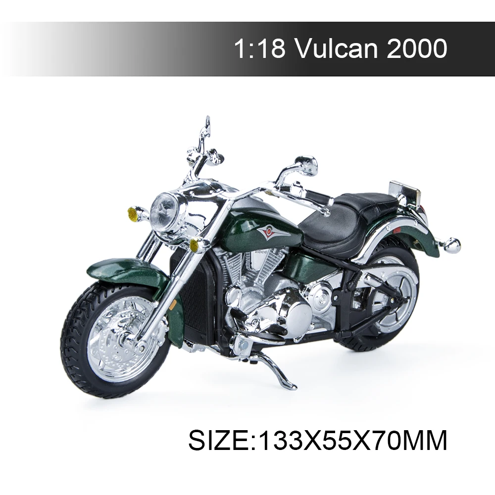 Модели мотоциклов Maisto 1:18 Kawasaki Vulcan 2000 Литые пластиковые миниатюрные Гоночные