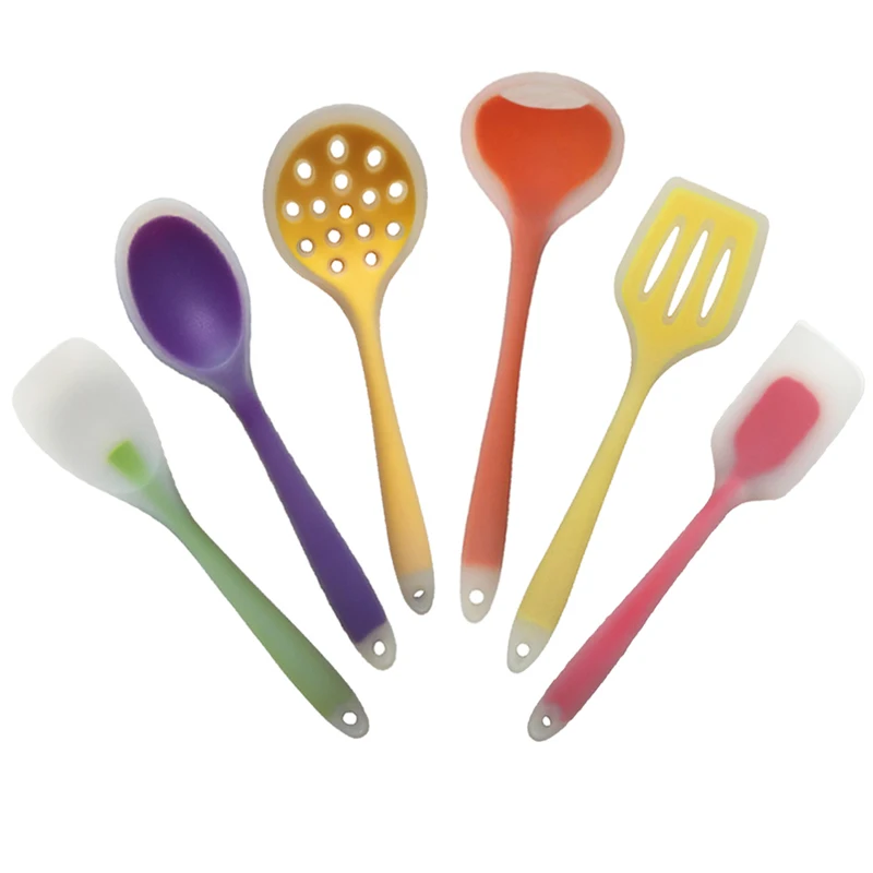 6pcs set-B 5, 6 штук в партии, Пособия по кулинарии набор инструментов, Управление по санитарному надзору за качеством пищевых продуктов и медикаментов одобренный кухонная утварь ложка для супа Черпак скребок с антипригарным покрытием кухонная посуда кухонный инструмент - Цвет: 6pcs set-B