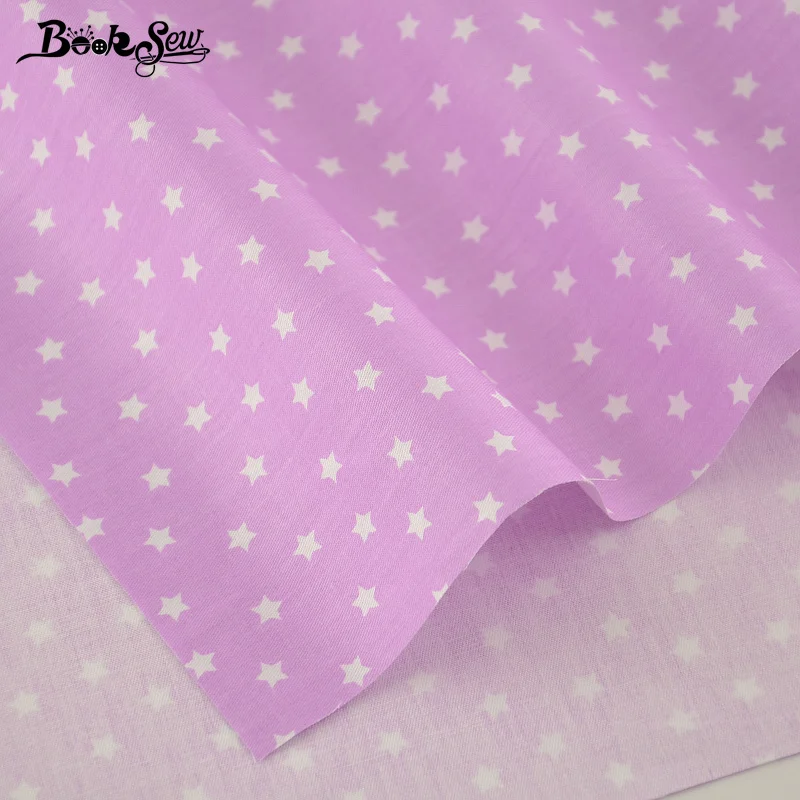 2017 Shine Little Stars Designs 100% Cotton Fabric Light Purple Twill Fat Quarter Home Textile Material Bed Sheet Qulting Tale | Дом и сад