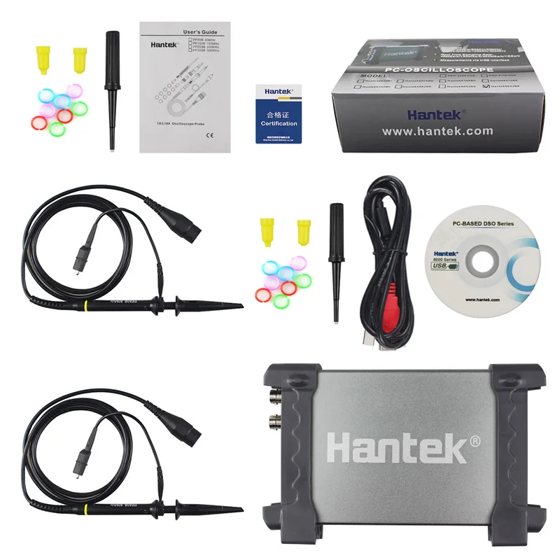 Цифровой осциллограф Hantek 6022BE/6022BL Портативный Ручной с подключением через порт USB