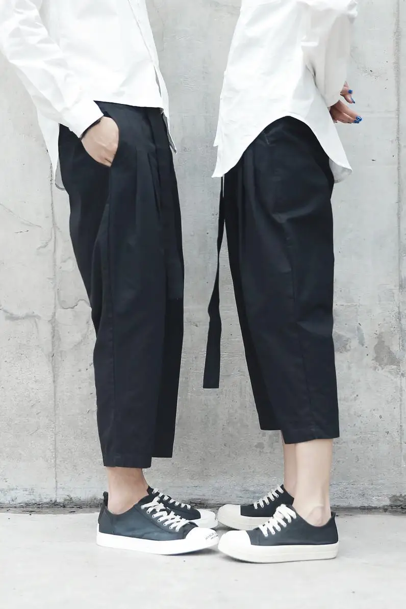 

Cakucool New Harajuku Black Long Pants Women Spring Japanese Harem Pant Loose Brief Unisex Trousers Capris Femme Plus Size
