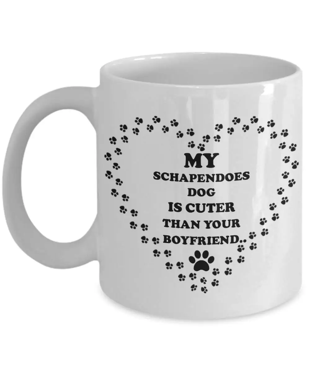 Кофейная кружка с забавной собакой 11 унций-MY SCHAPENDOES Dog симпатичная чем ваш парень