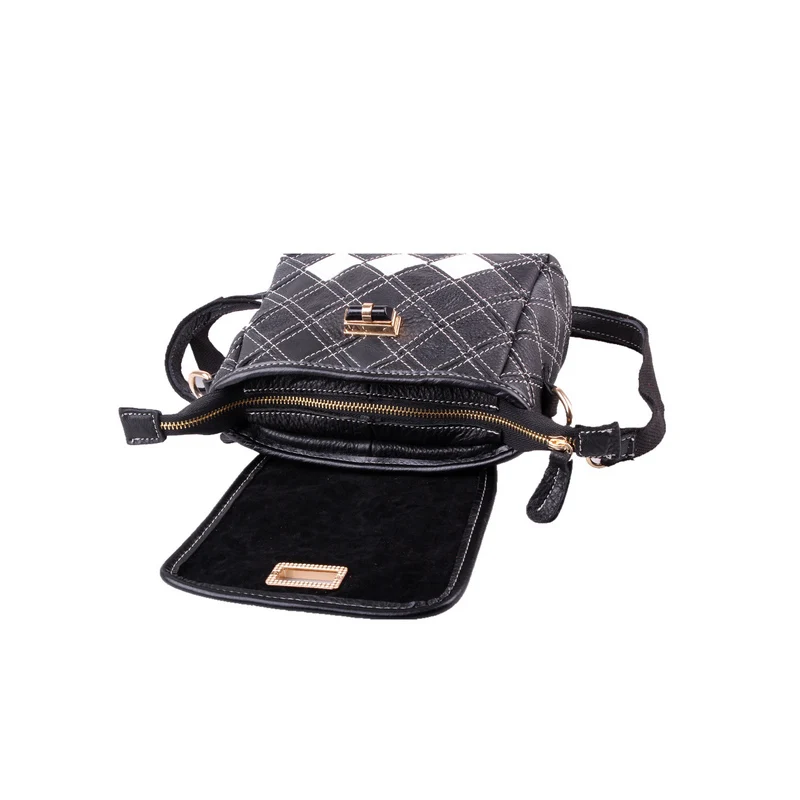 Женская сумка на плечо из натуральной кожи модные Лоскутные клетчатые женские