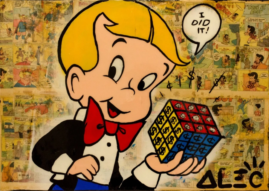 Alec Monopolys Rubik's Cube HD Wall Art Холст с печатью постера живопись декоративная картина