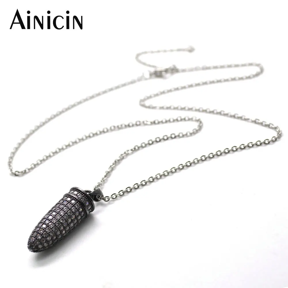 Подвеска с камнями в форме пули серебряная для мужчин и женщин 5 шт.|pendant jewelry|jewelry