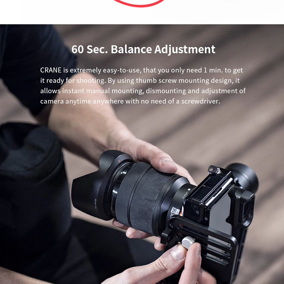 ZHIYUN Crane V2, карданный 3-осевой Стабилизатор Для беззеркальных Камера и DSLR для sony A7 цифрового фотоаппарата Panasonic LUMIX Nikon J Canon PK Hohemn