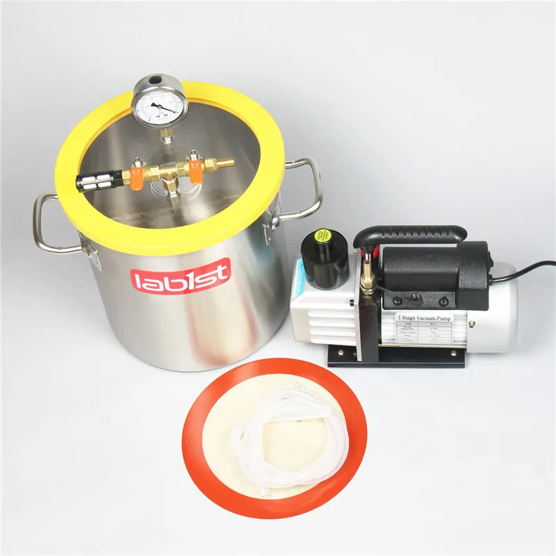 3 2 галлон (12.3L) вакуумной камере комплект с 5 CFM (1.4L/s) 110V вакуумная помпа для