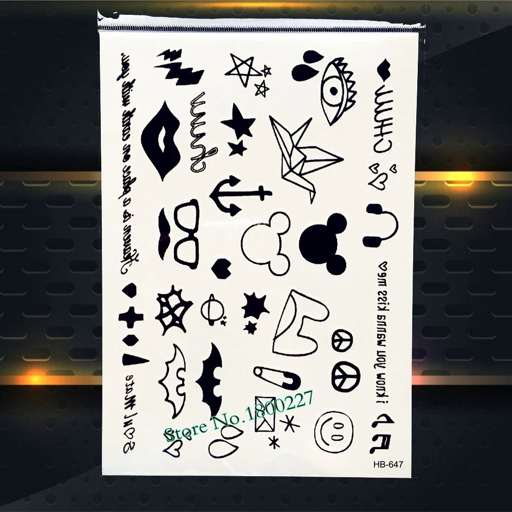 Большая Хна Цветок временная татуировка женская для боди-арта рукава Бабочка