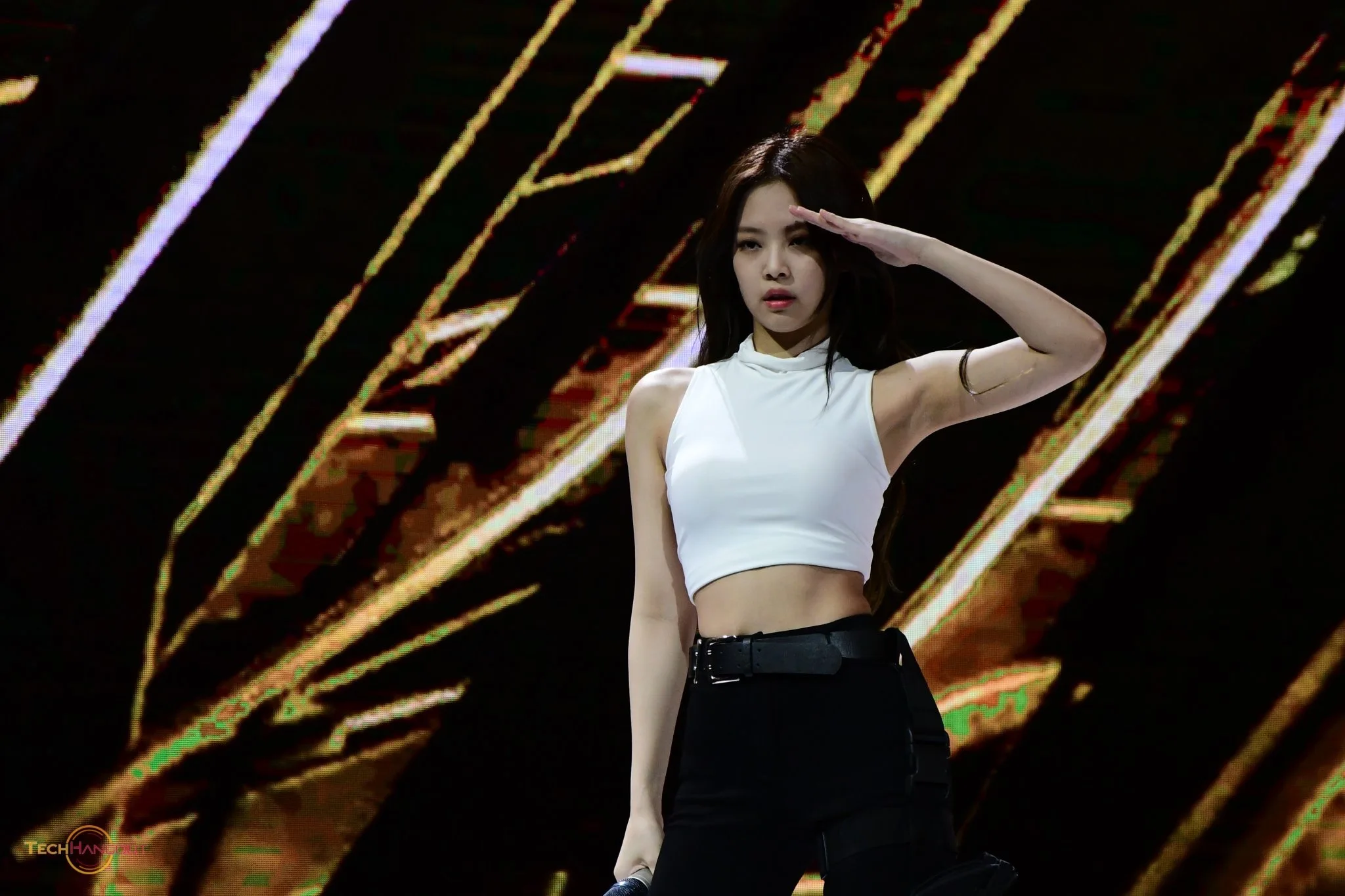 Kpop черная розовая Дженни же белая свободная короткая футболка женская летняя Корейская уличная Harajuku футболка без рукавов топы для девочек