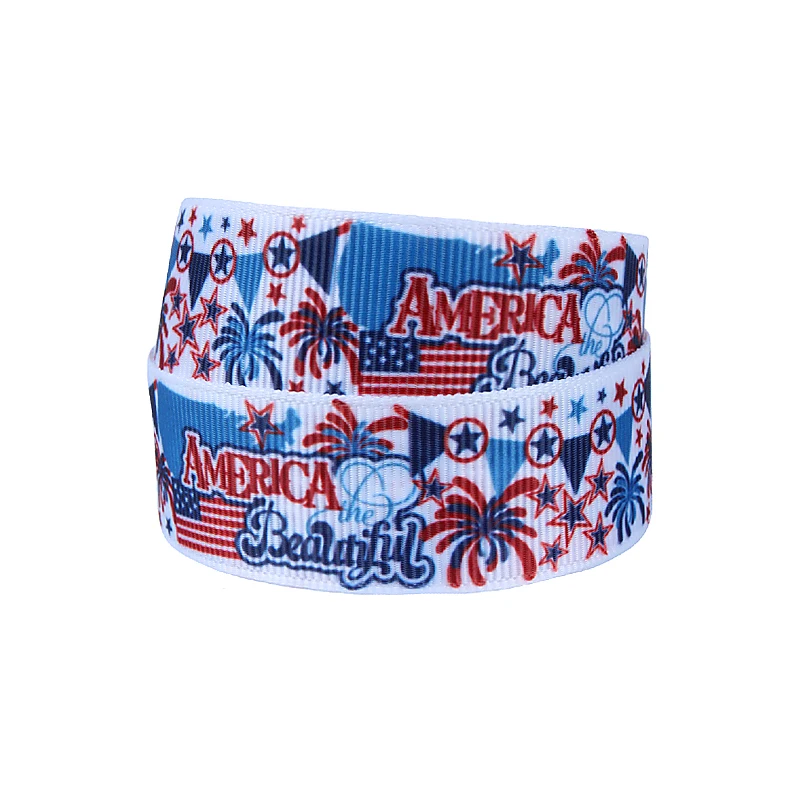 

(50yards/lot)FLORA Ribbons wholesale US flag ribbons