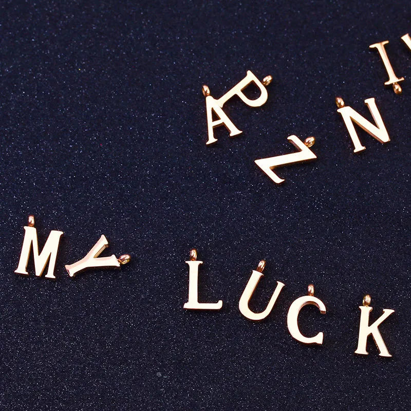 Подгонянный сплав 26 ожерелье с буквенными подвесками Сделай Сам имя кулон