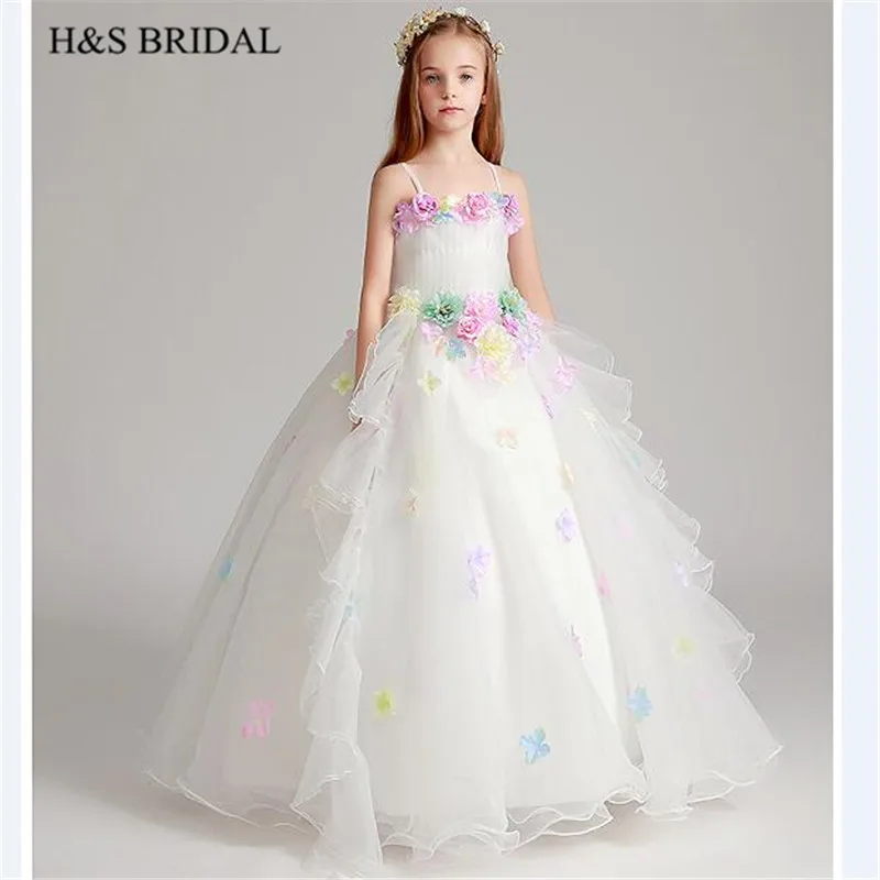 

H & S/платья для первого причастия с цветочным узором для девочек элегантное бальное платье принцессы, пышное платье свадебное платье, vestido de ...