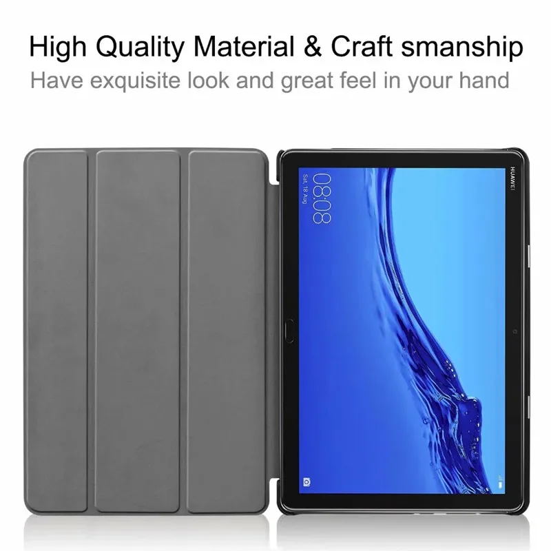 Тонкий чехол подставка из искусственной кожи для Huawei MediaPad M5 Lite 10 BAH2 W09 DL AL09 1 дюймов
