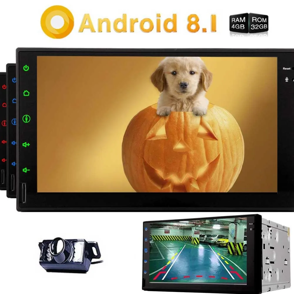 Android 8 1 автомобильный стерео dvd плеер 7 дюймов Восьмиядерный 2 Гб ОЗУ 32 ПЗУ двойной