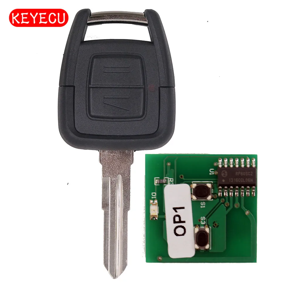 Запасной автомобильный пульт дистанционного управления Keyecu с 2 кнопками 433 92 МГц