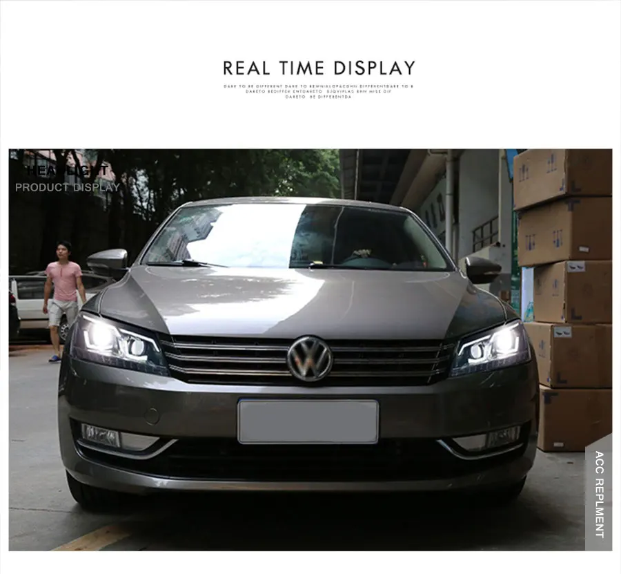 2 шт. светодиодный фары для Volkswagen Passat 12-15 светодиодный автомобильный фонарь ангельские глазки ксенон HID комплект Противотуманные фары светодиодный дневные ходовые огни
