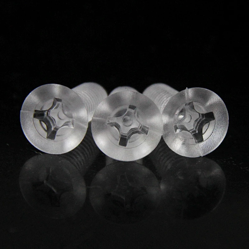 Нейлоновые прозрачные винты из поликарбоната с потайной плоской головкой M3 M4 M5 M6