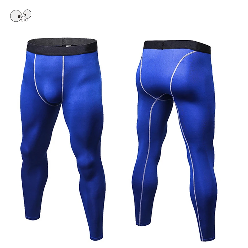 Quick Dry Mens Skinny Tight MMA Compression Pants Running Jogging Trousers Male Fitness Gym Bodybuilding Men Super Elastic | Спорт и