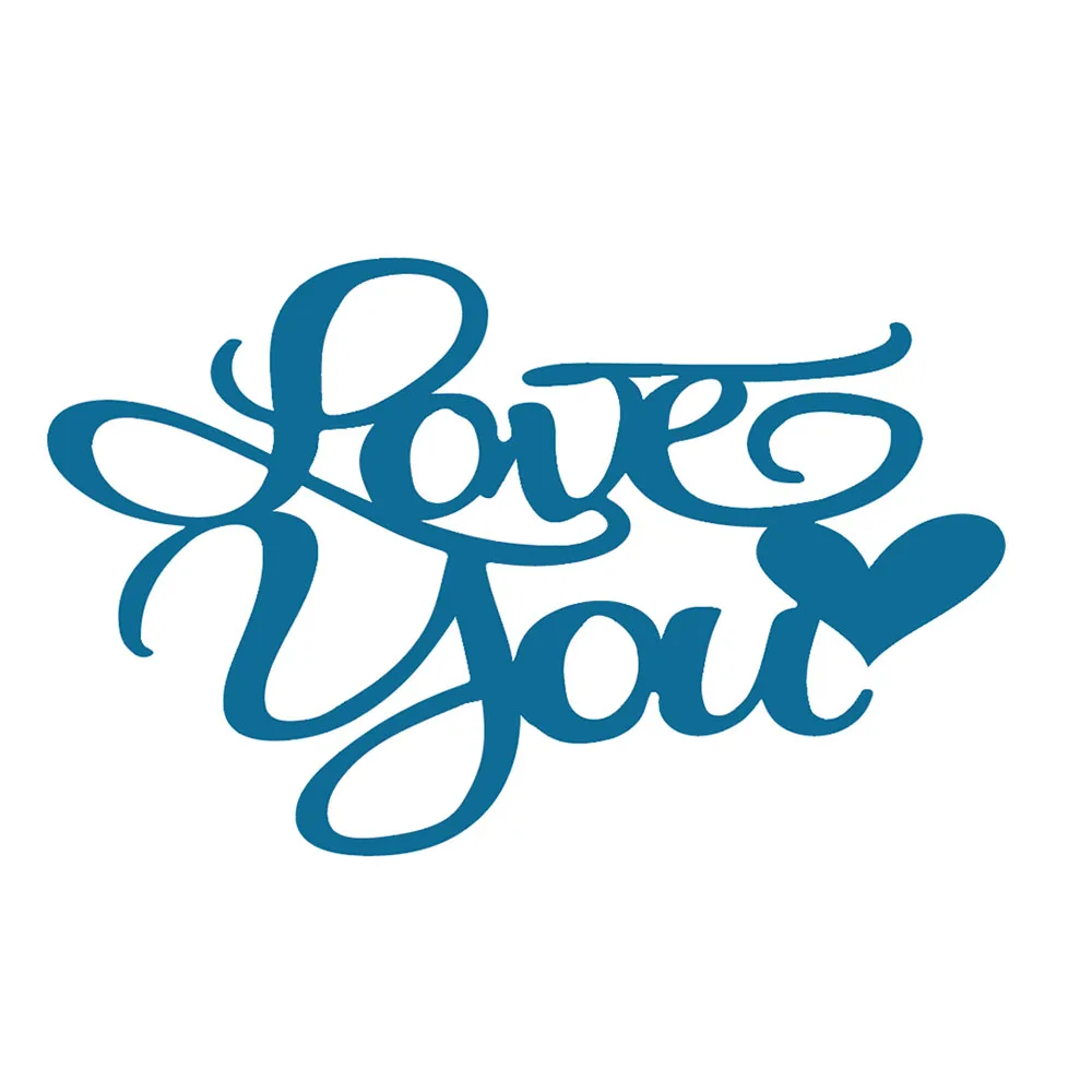 Love you рамка в форме сердца металлические режущие штампы трафареты высечки для