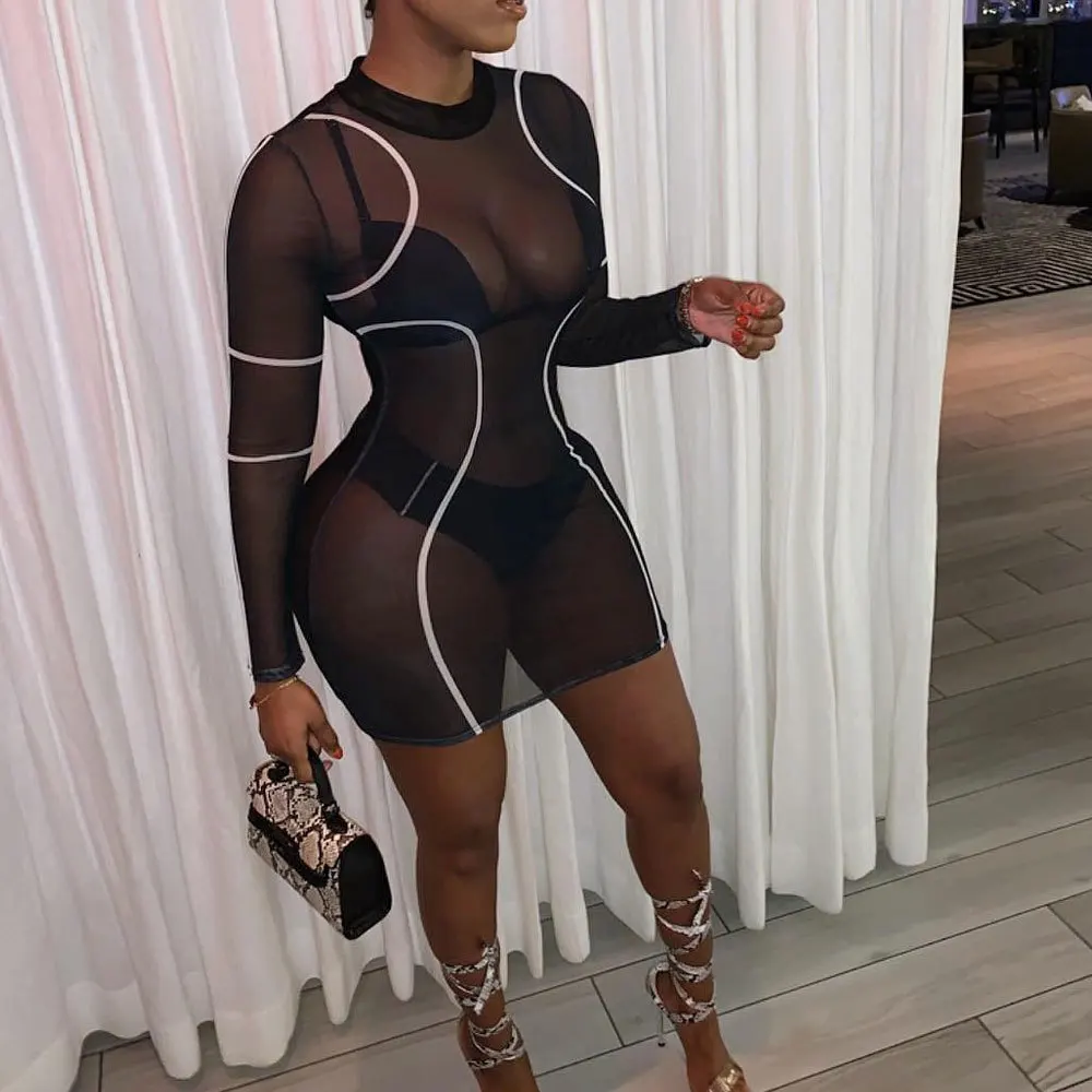 Европейская и американская Женская мода черная перспективная линия круглый