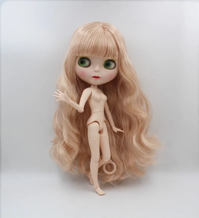 Кукла Blygirl Blyth светильник светло-желтая челка с кудрявыми волосами 1/6 обнаженные