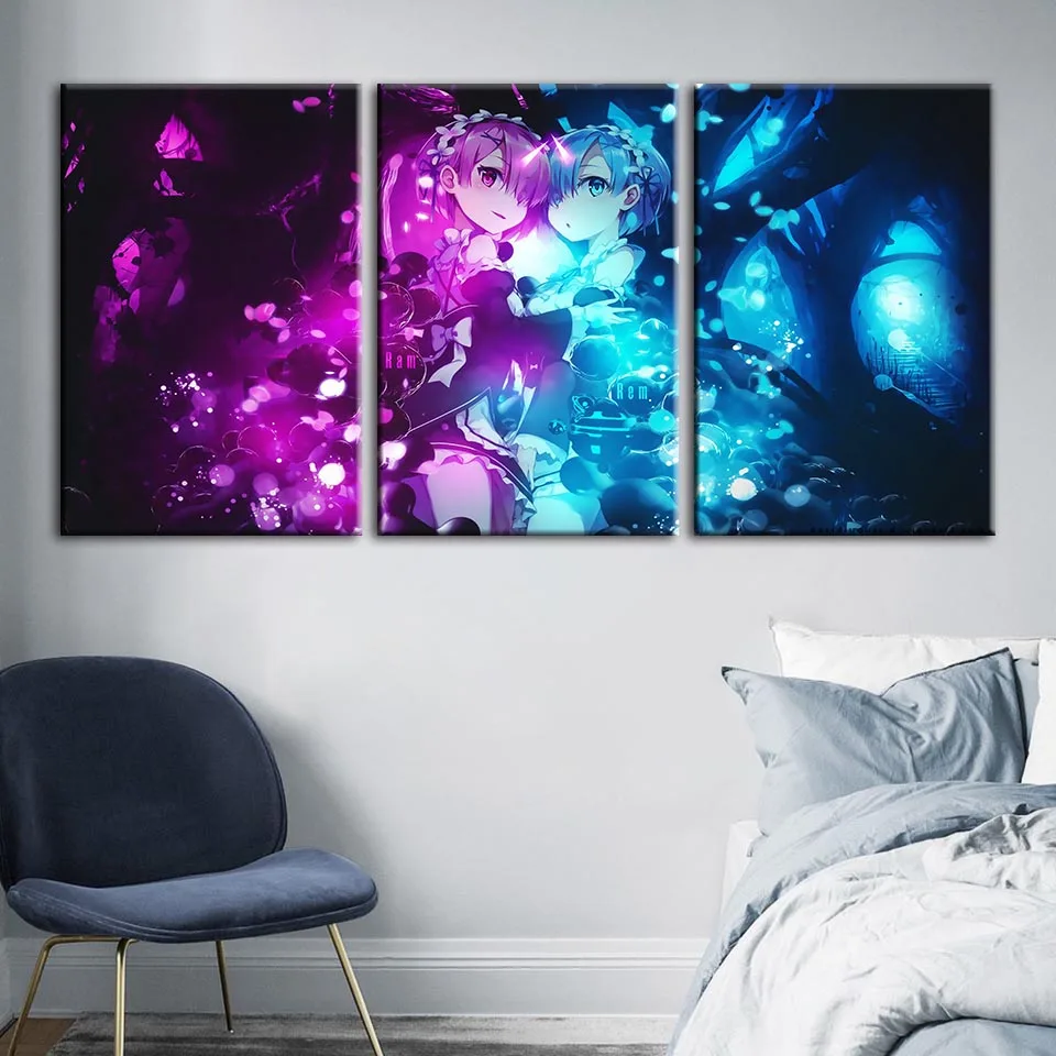 Картины холст картины украшение для дома Re: Zero Аниме милые Плакаты девочек HD