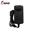 Адаптер-преобразователь Keeper 12 В, 2 А, 2 А, 100-240 В переменного тока, источник питания для систем видеонаблюдения, европейская вилка, 5,5 мм x 2,1-2,5 мм