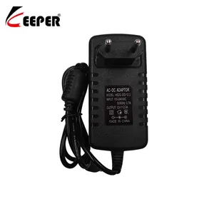 Адаптер-преобразователь Keeper 12 В, 2 А, 2 А, 100-240 В переменного тока, источник питания для систем видеонаблюдения, европейская вилка, 5,5 мм x 2,1-2,5 мм