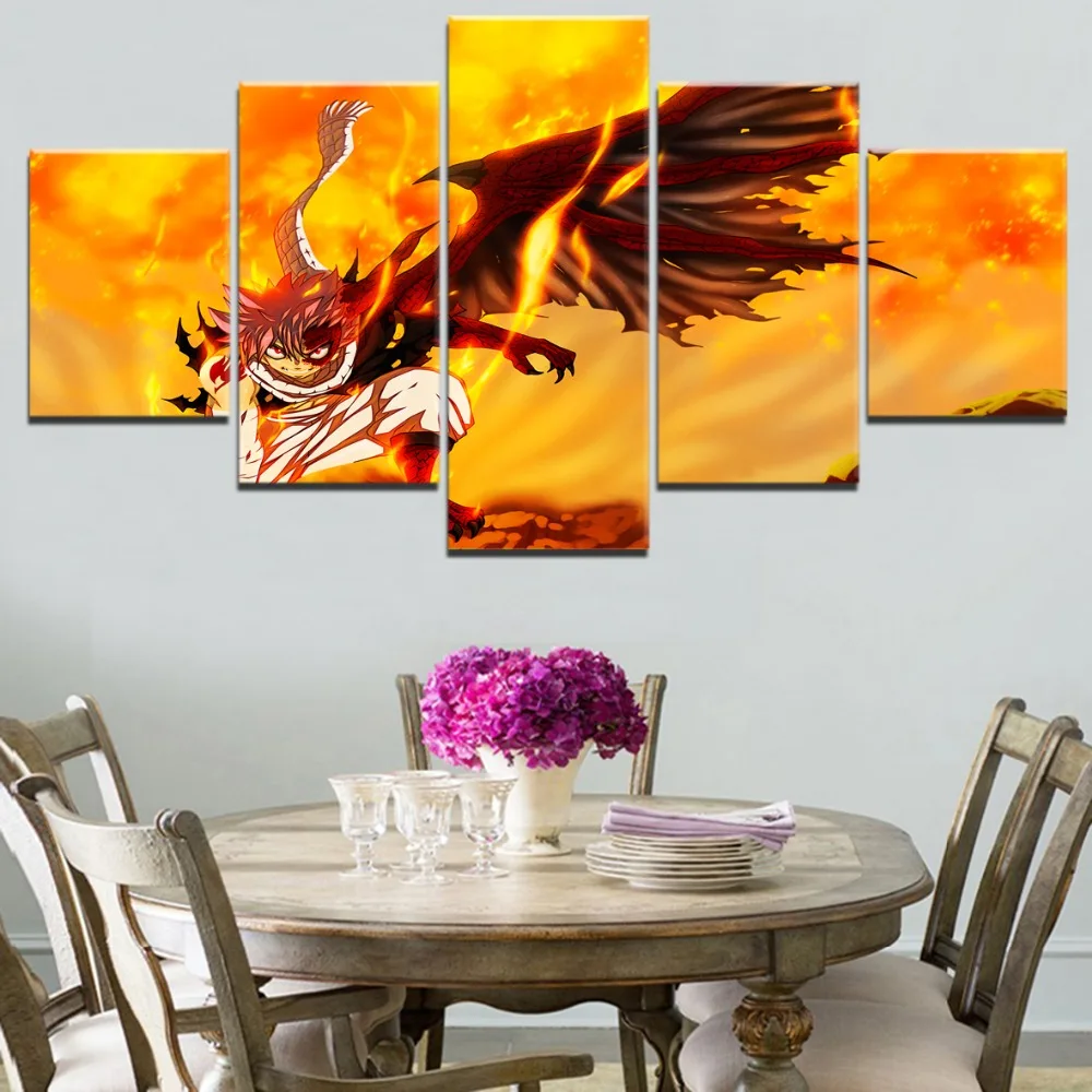 Сказочный хвост Natsu аниме 5 шт. домашний Декор настенный холст Настенный декор для