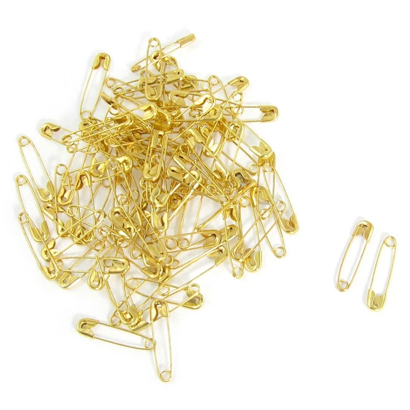90 Pcs Gold Tone Metal Safety Pins for Clothing Trimming Good partner in your daily life clothes or paper fastening A fast | Обустройство