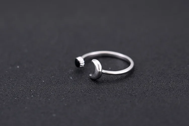 Панк Серебряный цвет луна кольца для женщин Рождественский подарок палец кольцо